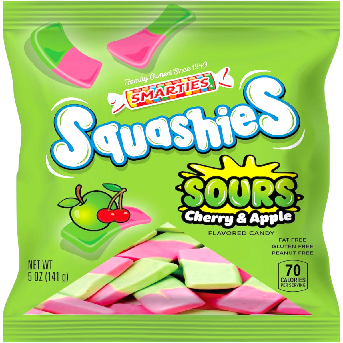 Smarties Squashies Sours Cherry and Apple